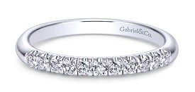 Gabriel & Co. Diamond Wedding Band in 14k White Gold (AN6071W44JJ)